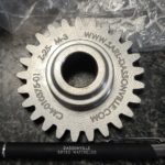 Engrenage droit 25 dents module 3 fonte avec gravure