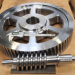 Roue et vis sans fin avec diamètre extérieur cylindrique