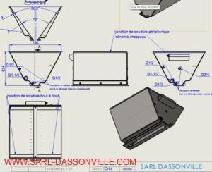 Création de plan technique 3D pour une pièce mécanique – SARL DASSONVILLE