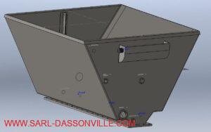 Reconstruction 3D et création de plan d’une trémie pour pompe de chocolat – SARL DASSONVILLE
